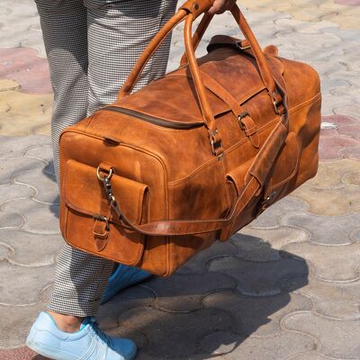 Mahi Leder Duffle Bag - Reisetaschen für Herren