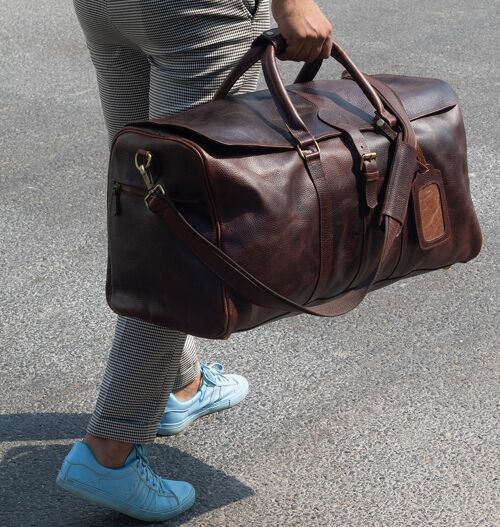 Bonham Leather Duffle Bag-Travel Bags For Men