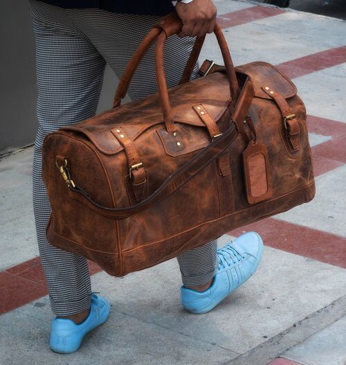 Maynard Leather Duffle Bag- Travel Bags For Men