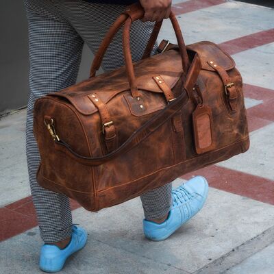 Maynard Leather Duffle Bag- Bolsos de viaje para hombre
