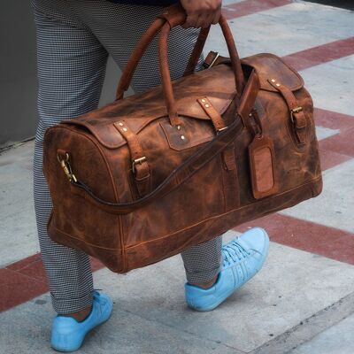 Maynard Leather Duffle Bag- Travel Bags For Men