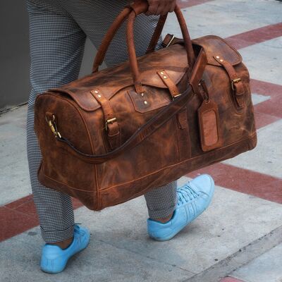 Maynard Leather Duffle Bag- Travel Bags For Men