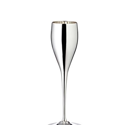 Flûte à champagne Dodo, argentée, hauteur 23 cm, contenance 200 ml
