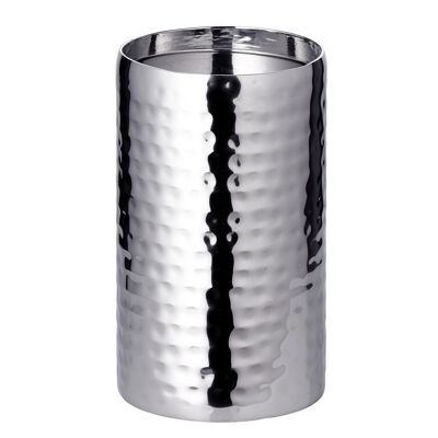 Candlestick candle plate Agadir, high-gloss polished stainless steel, diameter 8.5 cm, height 15 cm