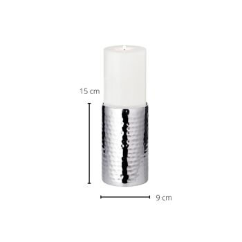 Bougeoir bougie assiette Agadir, acier inoxydable poli brillant, diamètre 8,5 cm, hauteur 15 cm 3