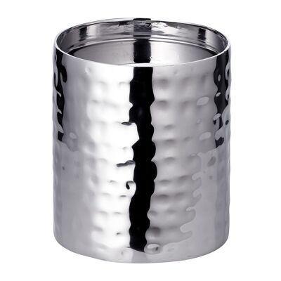 Candlestick candle plate Agadir, high-gloss polished stainless steel, diameter 8.5 cm, height 10 cm