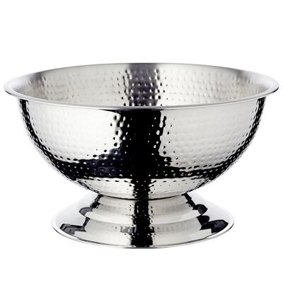 Set de 2 seau à champagne Cara, inox poli brillant, martelé, diamètre 40 cm, hauteur 21 cm