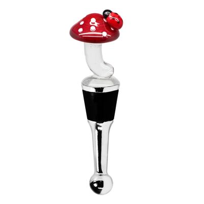 SALE Ladybug bottle stopper for champagne, wine and sparkling wine, height 12 cm, Murano glass style, Handa