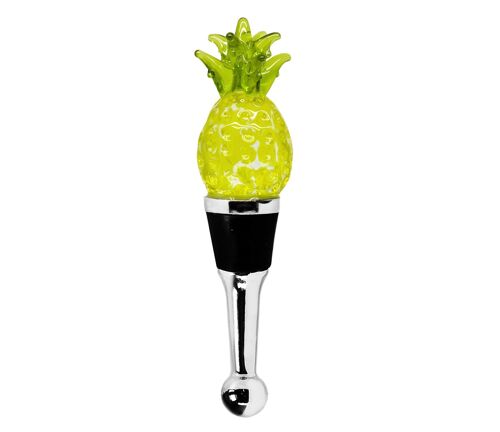 SALE Flaschenverschluss Ananas für Champagner, Wein und Sekt, Höhe 11 cm, Muranoglas-Art, Handarbeit