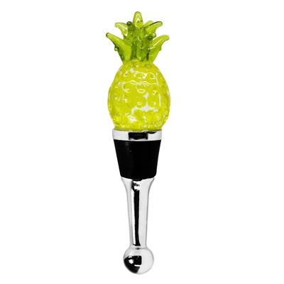 SALE Flaschenverschluss Ananas für Champagner, Wein und Sekt, Höhe 11 cm, Muranoglas-Art, Handarbeit
