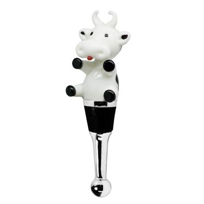 VENTE Bouchon de bouteille vache pour champagne, vin et mousseux, hauteur 12 cm, type verre de Murano, fait main