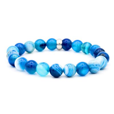 PULSERA AGATA AZUL - 8mm