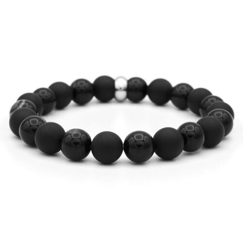 BRACELET AGATE NOIR – ONYX - 8mm