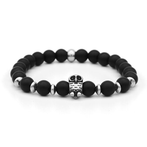 BRACELET HIBOU – ONIX - 8mm