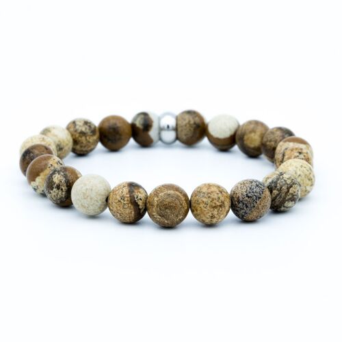 BRACELET JASPE MARRON - 8mm