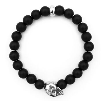 BRACELET SKULL – ONIX - 8mm 3