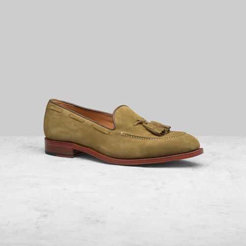 Abbey Loafer Army Green Suede