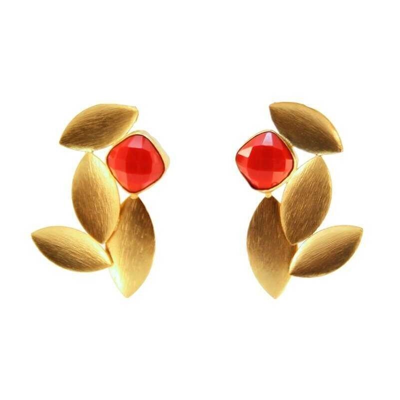 ORECCHINI AGAR ROSSO