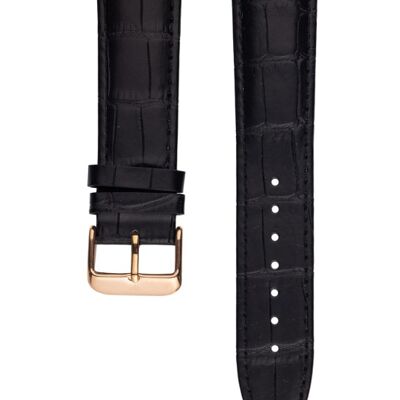 Zircon Strap Black Leather