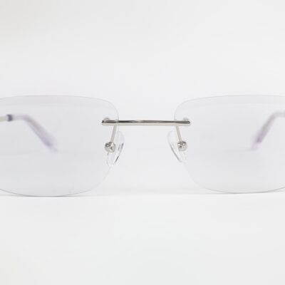 Crystal Silver Frame Clear White