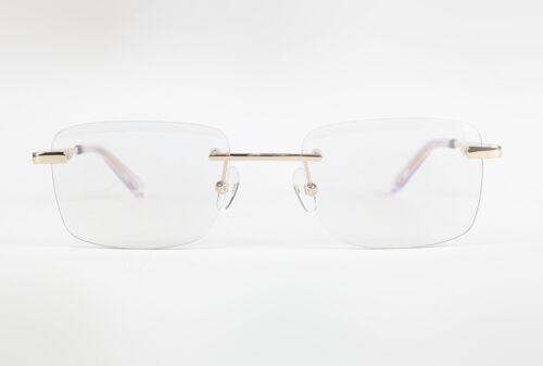 Crystal Gold Frame Clear White