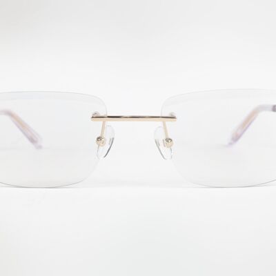 Crystal Gold Frame Clear White