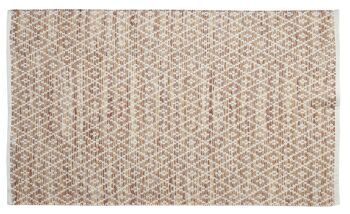 Tapis scandinave tissé à la main en coton avec motif de losanges multicolores 4