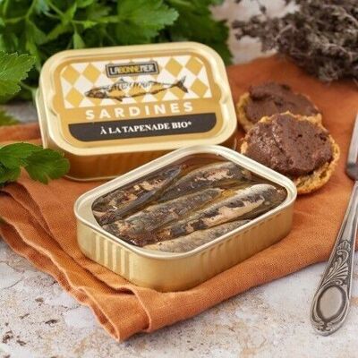 SARDINES WITH ORGANIC BLACK TAPENADE