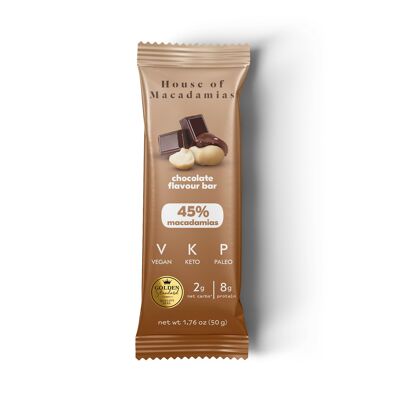 Macadamia-Riegel dunkle Schokolade