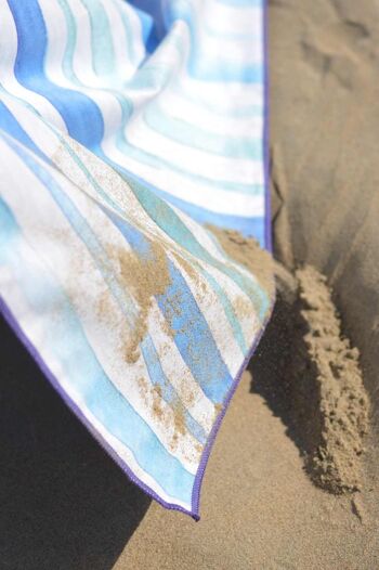 Serviette de plage sans sable en microfibre SooBluu rPET CALM 8