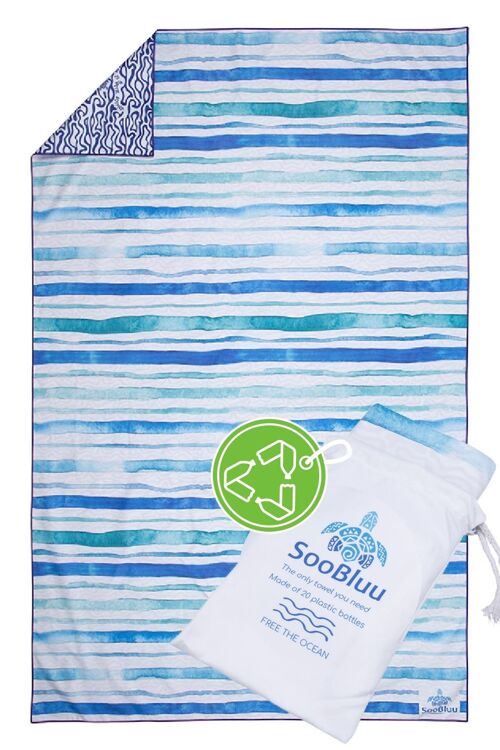 SooBluu rPET microfiber sandfree beach towel CALM
