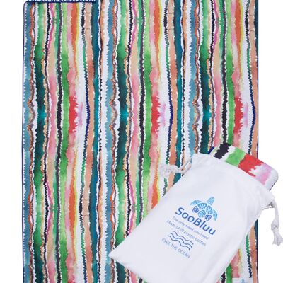 SooBluu rPET microfiber sandfree beach towel WAVY