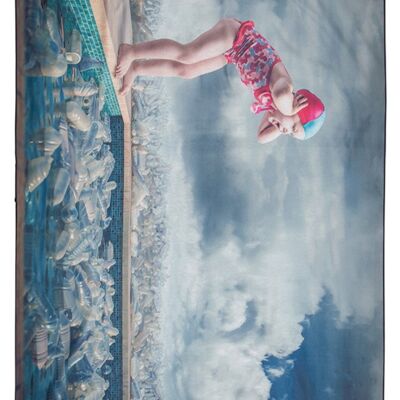 SooBluu rPET microfiber sandfree beach towel GIRL