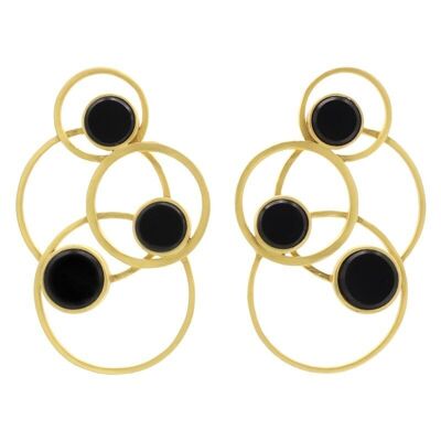 BLACK INTERSTELLAR EARRINGS