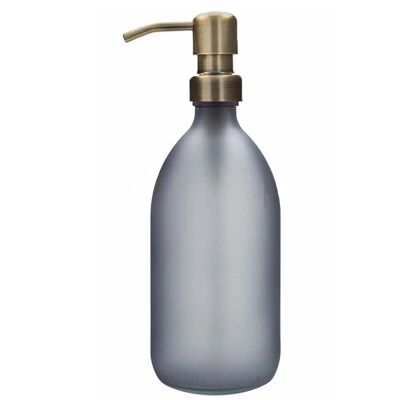 Flacon 250ml en verre Fumé Gris avec pompe or