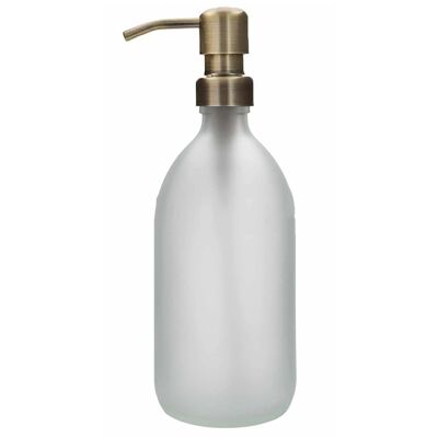 Flacon 300ml en verre Fumé Blanc avec pompe or