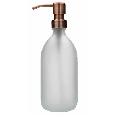 Flacon 1000ml en verre Fumé Blanc avec pompe bronze