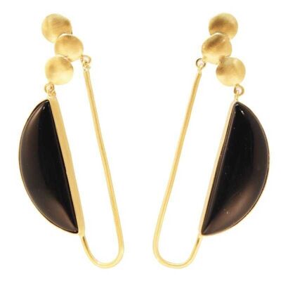 BLACK IRIS EARRINGS