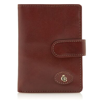 Tri Fold Zip Wallet RFID | cognac