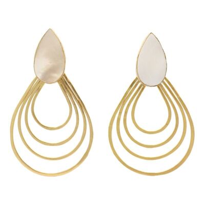 Mother-of-pearl karma earrings