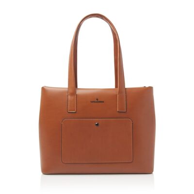 Noor Laptop Shoulderbag 15,6" | cognac