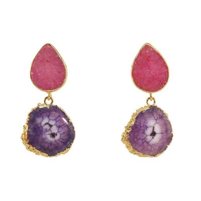 ORECCHINI MALIN FUCSIA E VIOLA