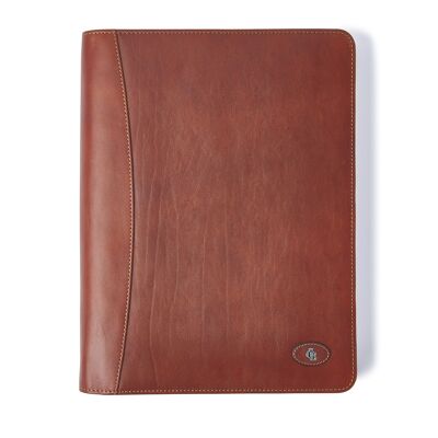 Conference Folder zip-around A4 |  cognac