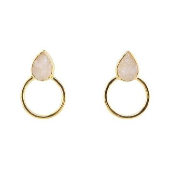 BOUCLES D'OREILLES MINI DIWA BLANC 1