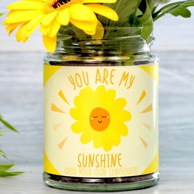 Kit de cultivo Happy Sunflower Jar