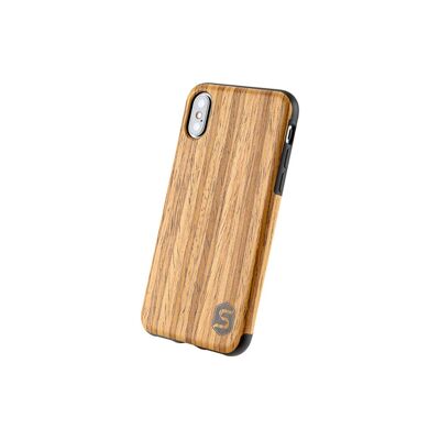 Maxi housse - Fabriqué à partir de bois de teck véritable (pour Apple, Samsung, Huawei) - Apple iPhone X/XS