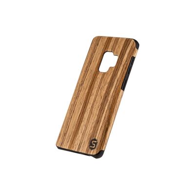 Estuche Maxi - Hecho de madera de teca real (para Apple, Samsung, Huawei) - Samsung S9