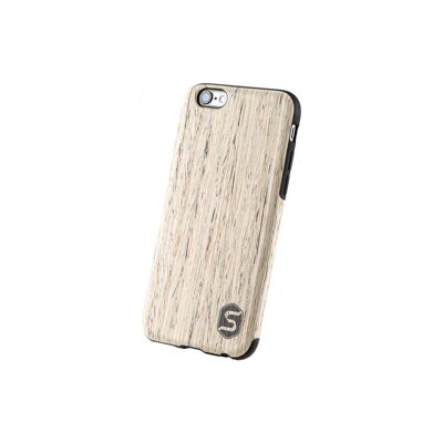 Maxi custodia - Realizzata in vero legno White Walnut (per Apple, Samsung) - Apple iPhone 6