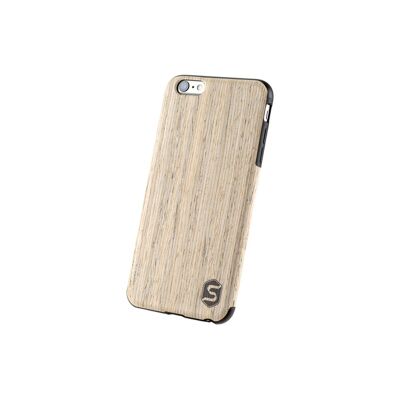 Maxi case - Made of real wood White Walnut (for Apple, Samsung) - Apple iPhone 6+