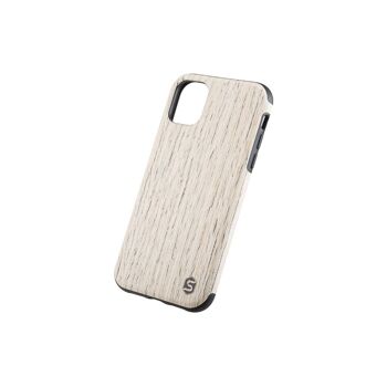 Maxi étui - Fait de bois véritable Noyer blanc (pour Apple, Samsung) - Apple iPhone 11 1